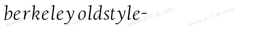 berkeley oldstyle字体转换
